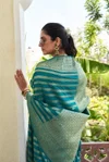 Afs Vritika Pure Georgette Banarasi Zari Leheriya Saree